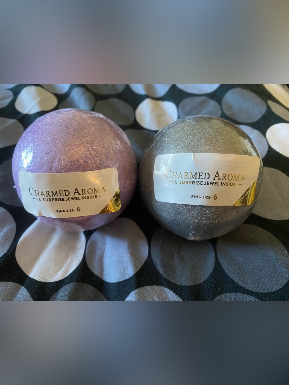 Charmed Aroma Bath Bombs — Purple & Gray Jewel Soak